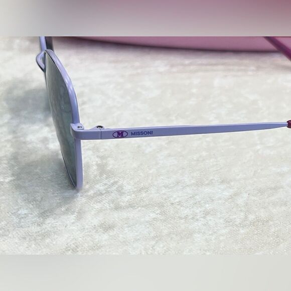NIB Matte Blue M Missoni Sunglasses - Picture 9 of 11